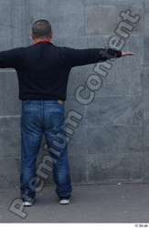 Whole Body Man T poses White Casual Chubby Standing Street photo references